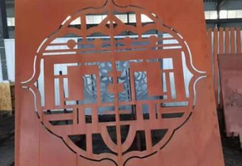 保定鏤空景墻雕塑，耐候鋼鏤空工藝設(shè)計